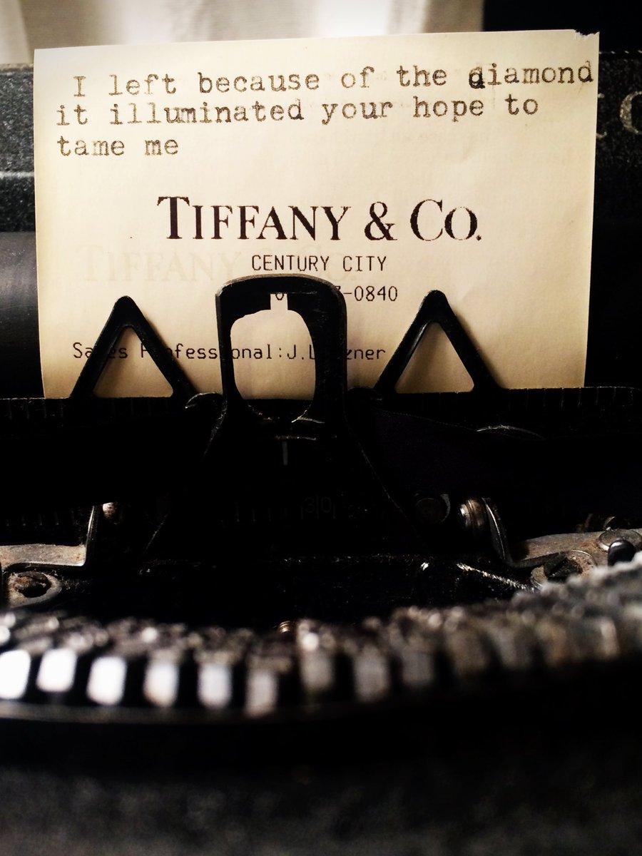 typewreck's tweet image. I left because of the diamond, it illuminated your hope to tame me #typeart #typewriter