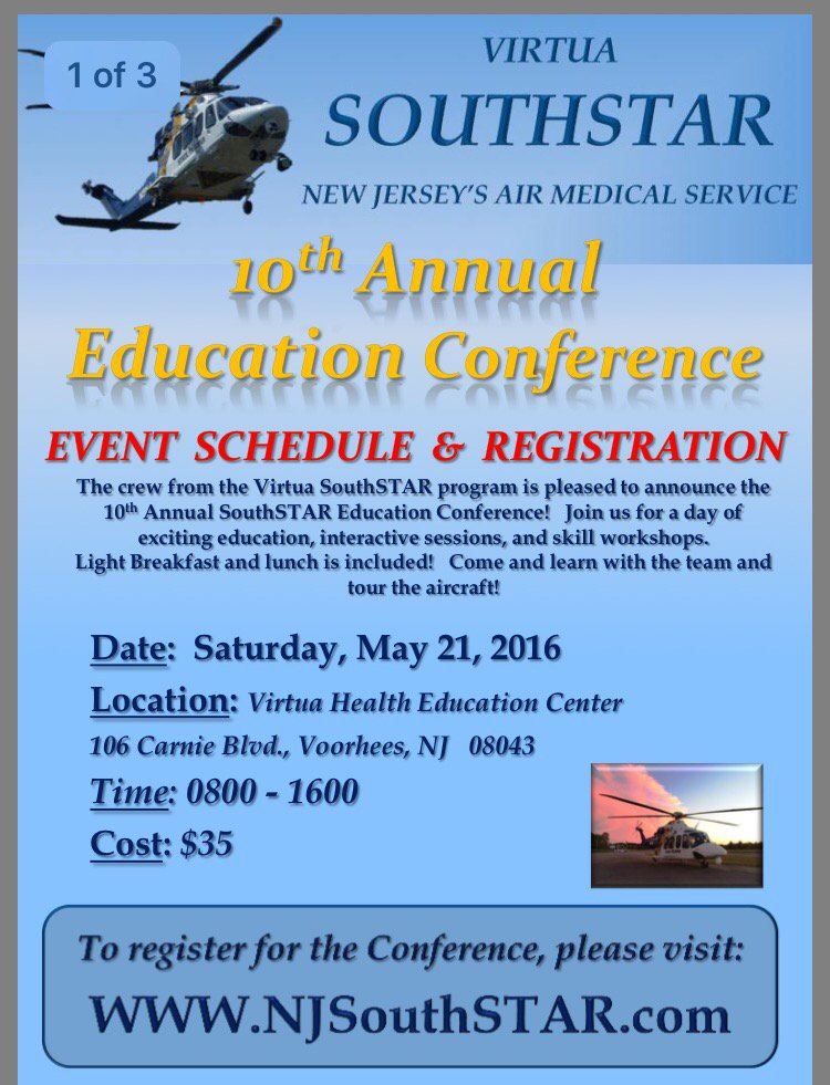 NJSOUTHSTAR's tweet image. The line up for this year's SouthSTAR Education Conference! BLS, ALS, Nursing, Critical care!! #SouthSTAREC2016
