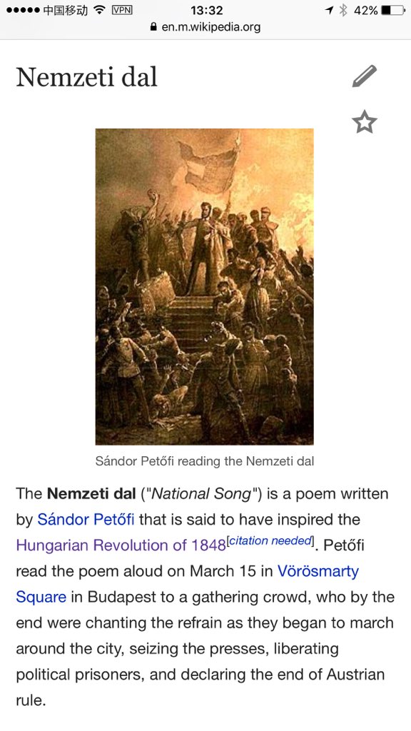 تويتر Robert Magyar على تويتر Read Hungary S National Song Here In English This Poem Written By Sandor Petofi Inspired The Revolution T Co Rfs4cnrhoi