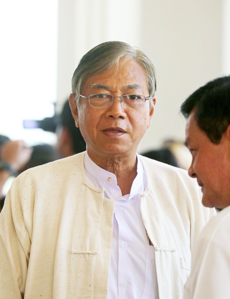 TheMyanmarTimes's tweet photo. #BREAKING: Parliament elects NLD's U Htin Kyaw as 1st #Myanmar civilian president in decades https://t.co/qhRRUdDViV https://t.co/89QHlqi13O