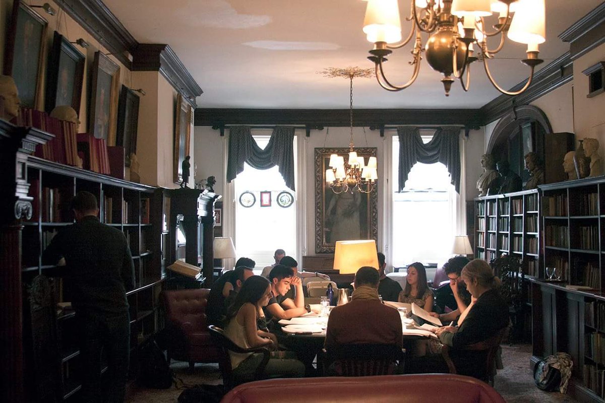 WildRootCo's tweet photo. New draft table read of GLORIA generously hosted by @ThePlayersNYC #fitzgerald #film https://t.co/3v7wjrPzqx