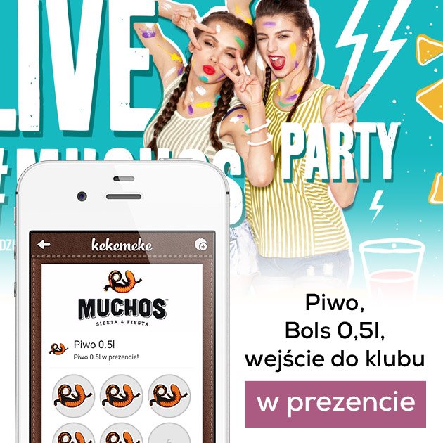 KekemekeApp's tweet photo. #Poznań! Brak pomysłów na wieczór? Może poszalejecie w Muchos? Sprawdźcie co można zgarnąć za #pieczątki! https://t.co/QZmlP3uvxZ
