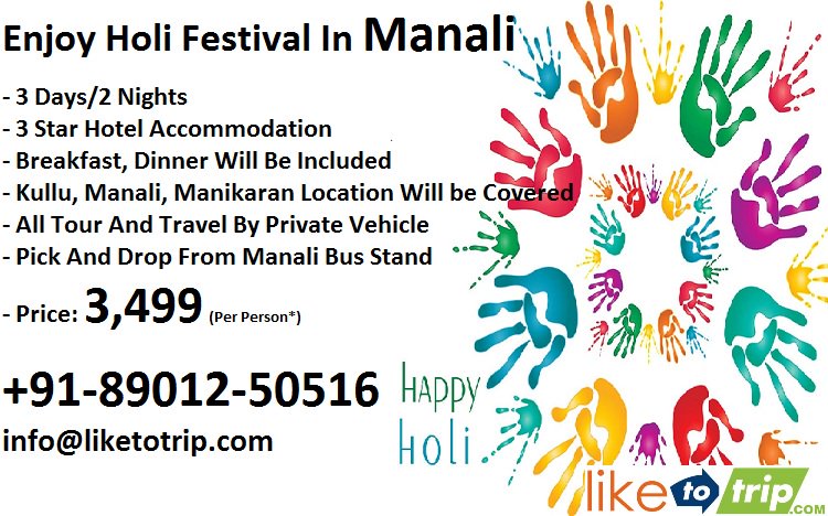 liketotrip's tweet photo. Enjoy Holi Festival In Manali.For More Details Call On +91-8901250516 https://t.co/mXhDR0DtT9