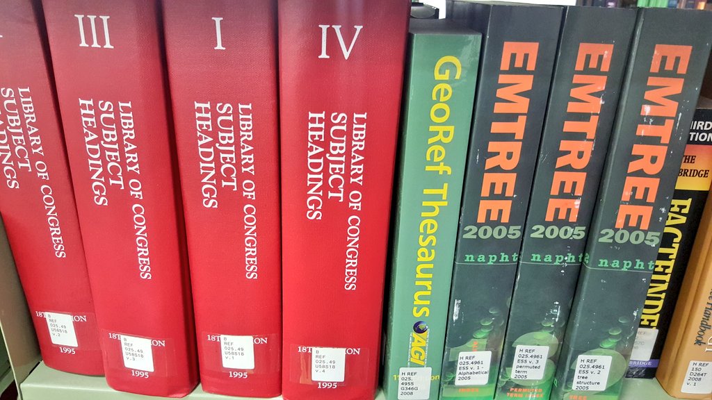 StevenPChang's tweet photo. Print copies of subject headings :O What a quaint concept... #LCSH #EmTree https://t.co/EvVw6sIf2N