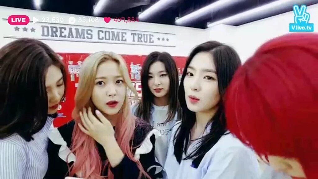 기습V앱 라이브했던 레드벨벳 캡쳐 | 인스티즈