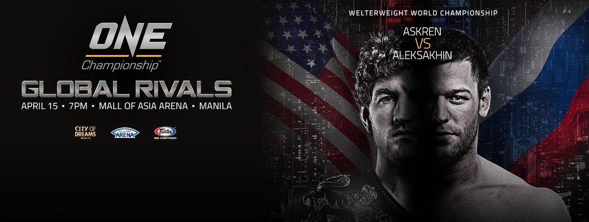MOAArena's tweet photo. Witness all the action on April 15! Get tickets at https://t.co/tTvI0p0zLr #OneGlobalRivalsAtMOAArena. https://t.co/XaUngpnW1x