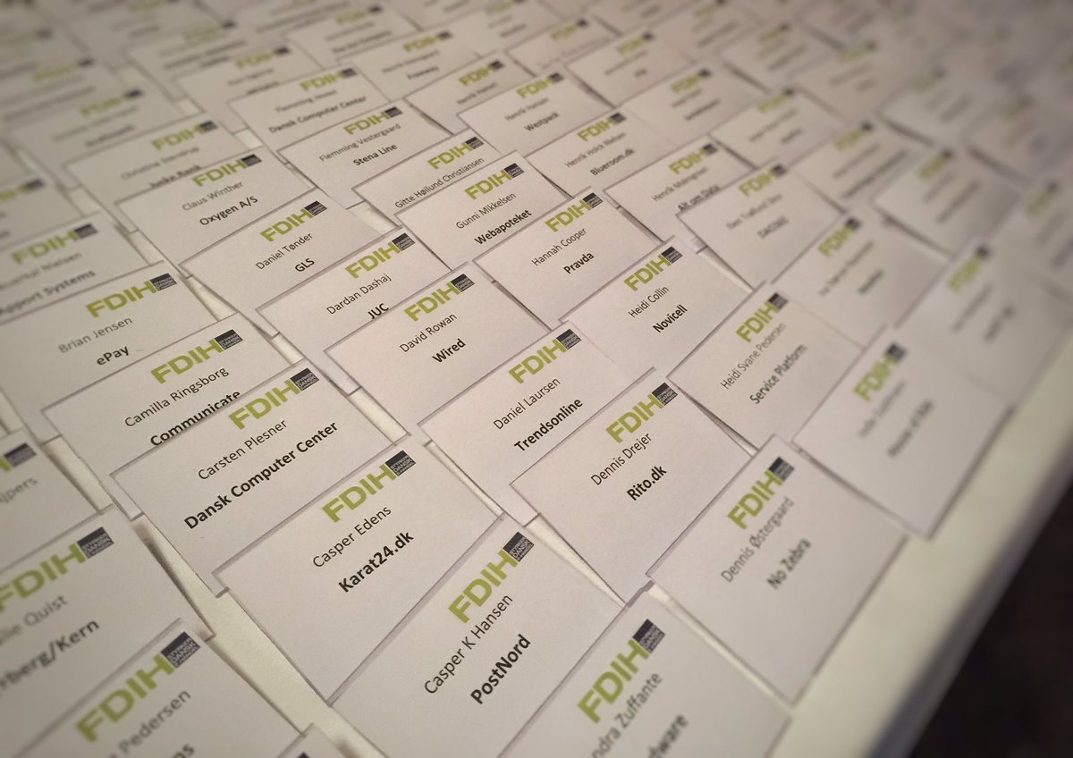 reklamegaver's tweet photo. Så er vi tjekket ind til en spændende dag med #einnovation #fdhi #ehandel https://t.co/xY6TrYyyvQ