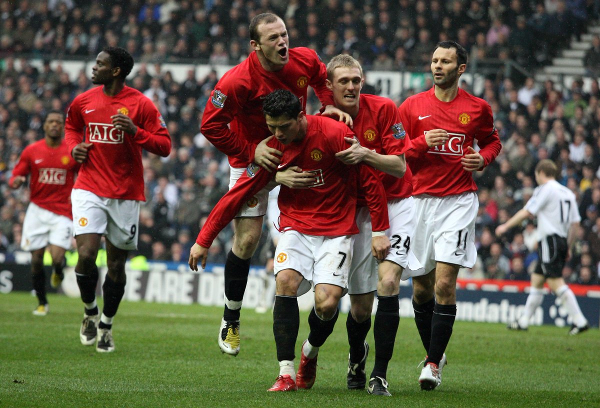 TeamCRonaldo's tweet image. ON THIS DAY:

Cristiano Ronaldo scored an invaluable winner at Derby #mufc