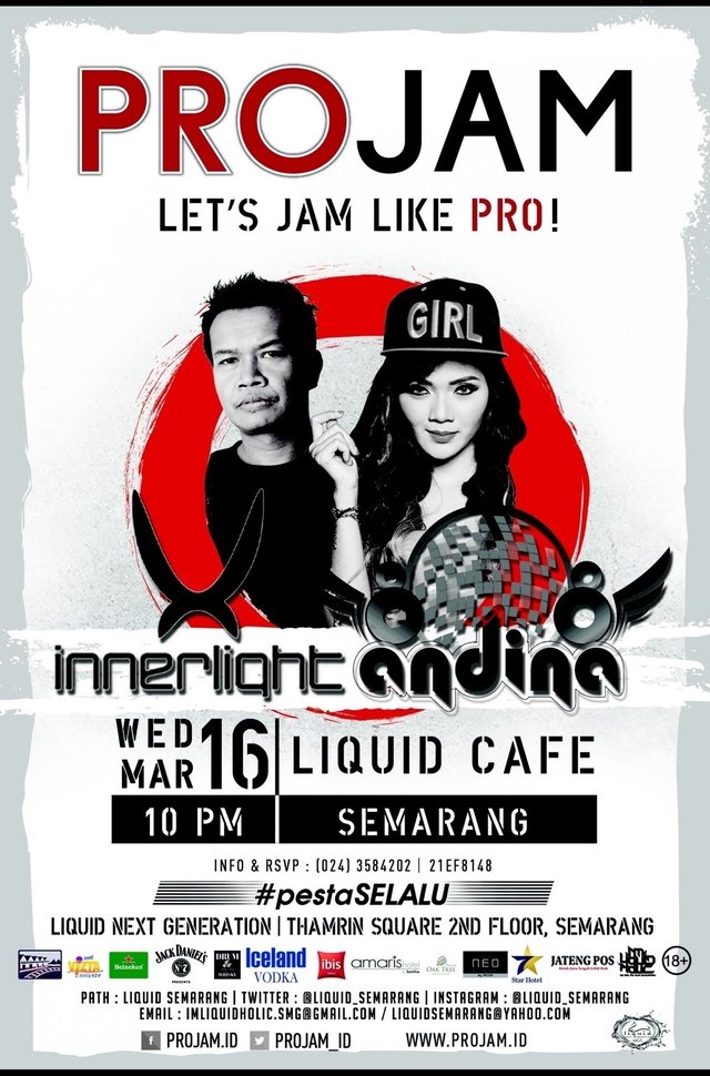 BESOK <a href="/PROjam_ID/">PROjam</a> present: "RaUL" Rabu GauL Performing : @DJ_Innerlight &amp; <a href="/DJ_Andina/">Andina Paramitha</a> at @Liquid_Semarang #pestaSELALU