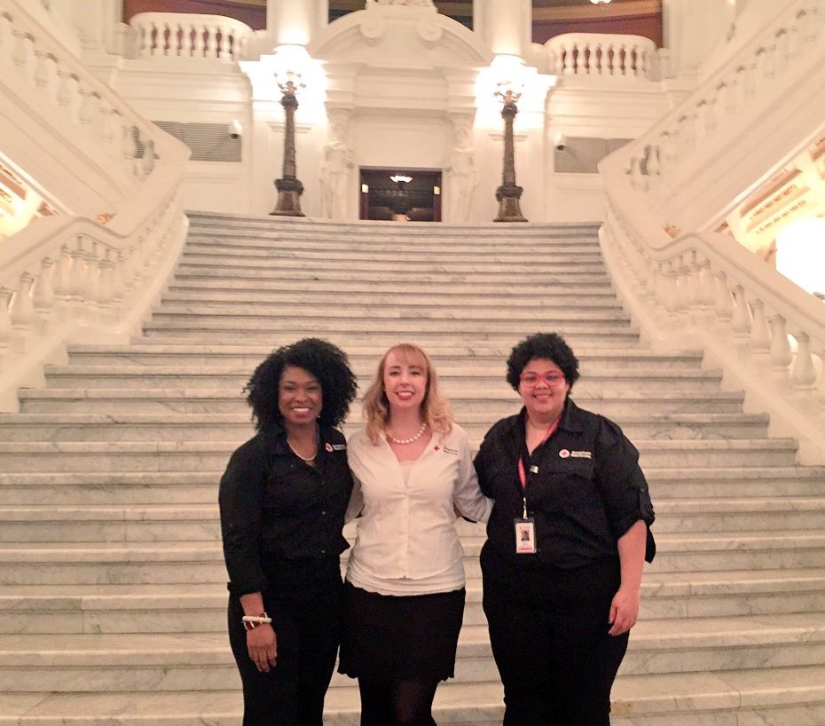 #RedCrossers are taking over the PA State Capitol today for March is #RedCrossMonth!