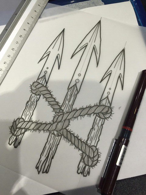 So, in a few hours' time, this will be on me permanently. First tattoo in nearly two years. Eep!