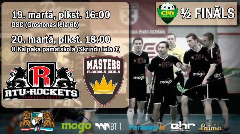 Brīvdienās aizvadīsim divas 1/2 fināla spēles pret @Masters_FS , bet šoreiz spēles notiks Rīgā.