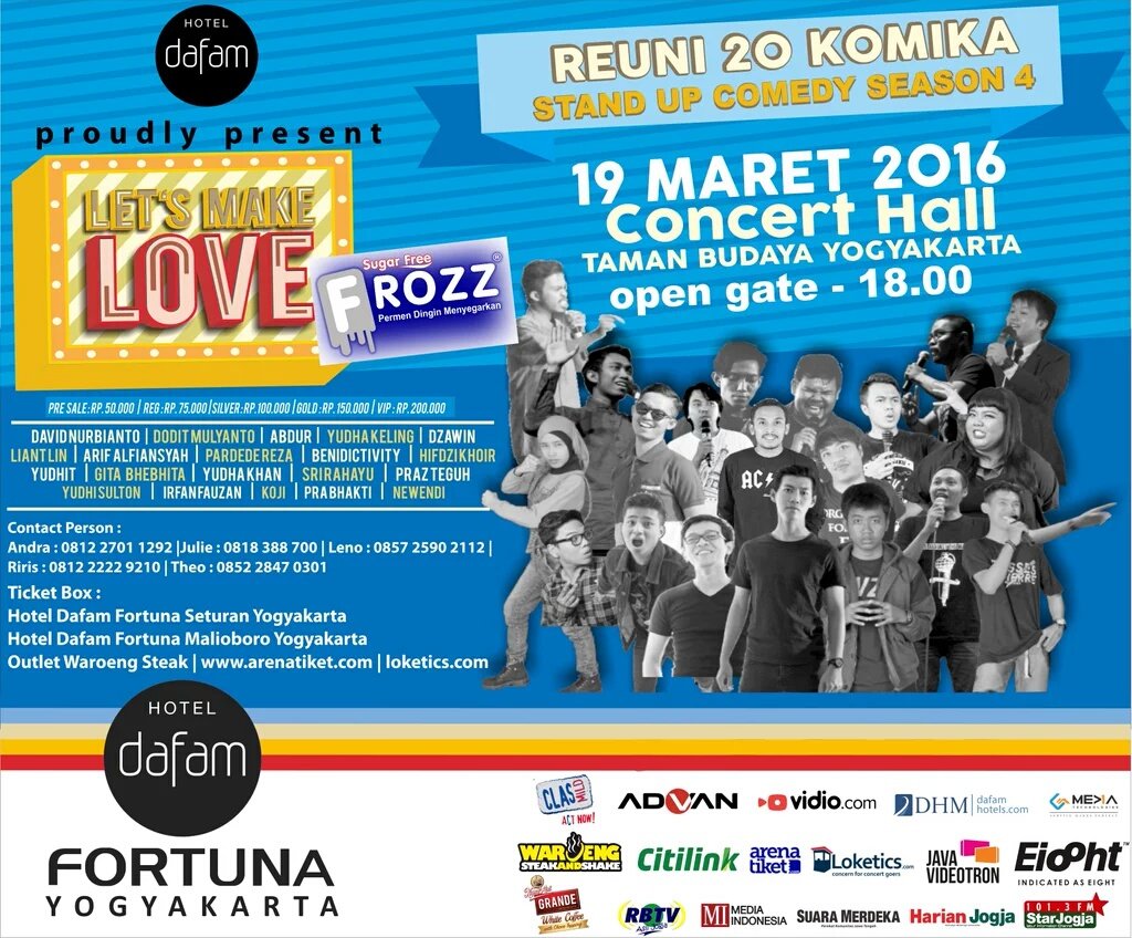 ... <a href="/adeckgalih/">Adeck G.</a> nanti kaosnya bisa diambil di venue #ReuniSUCI4 di Jogja sebelum mulai ya.