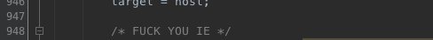 antonydandrea1's tweet image. Someone clearly felt aggrieved the day they wrote this block of code #AngryProgrammer #InternetExplorer