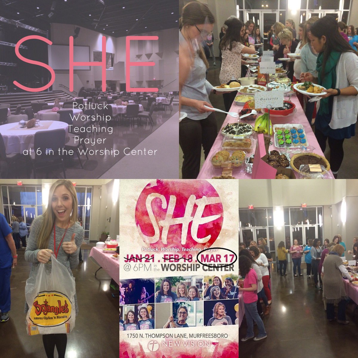 NewVisionWomen's tweet photo. 2 DAYS till SHE!
Doors open at 5:30. Gathering starts at 6!
See you soon! #NewVisionWomen https://t.co/GeVeipP5QC
