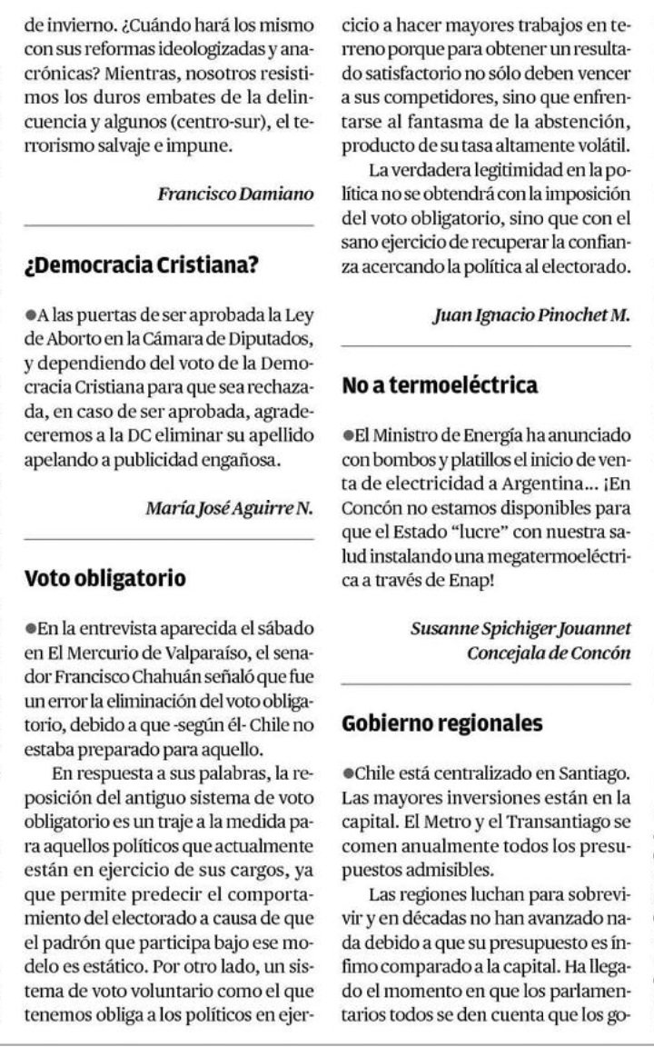 jipinochet's tweet photo. Comparto mi carta publicada en el @mercuriovalpo en respuesta a la propuesta del sen.@chahuan sobre voto obligatorio https://t.co/dQxDdq2UtT