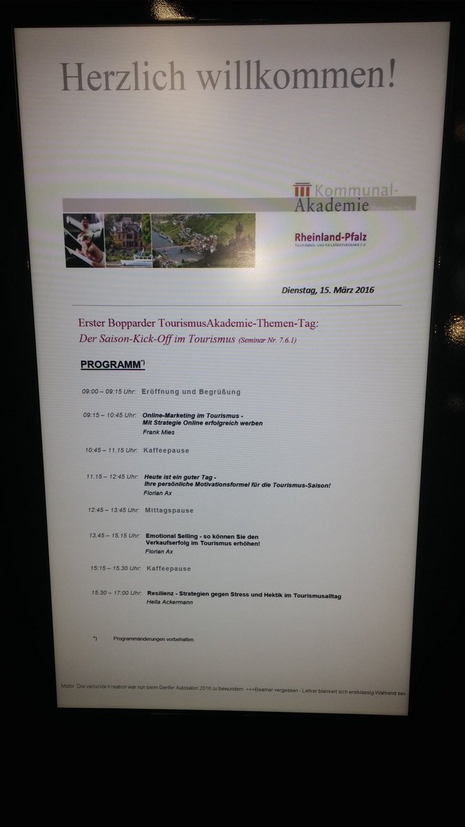#Touismus Akademie RLP