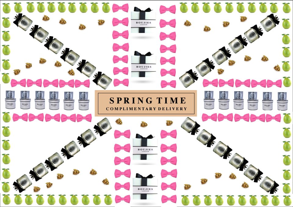 Boujies's tweet photo. Welcome the Spring sunshine with complimentary standard UK delivery on all orders #springtime #lifeslittleluxuries https://t.co/9cJWBPPpJO
