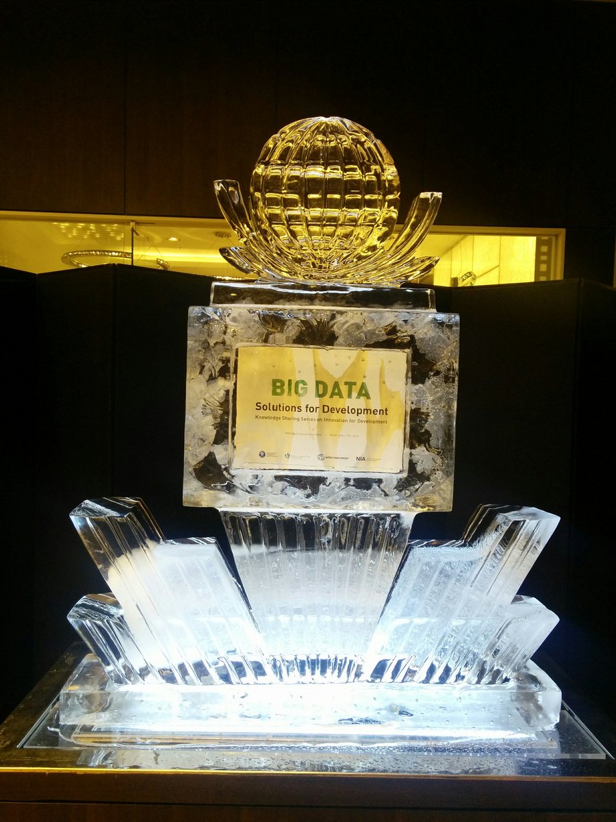 DebisiAraba's tweet image. Going, going... this beautiful ice sculpture at the dinner reception. #BigData4Dev