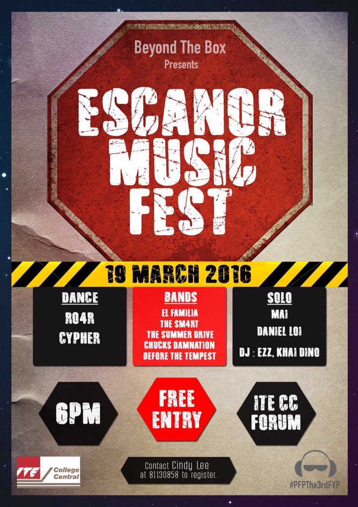 artstocktv's tweet photo. .@ElFamiliaBand @woahitskhai playing at Escanor Music Fest at ITE CC on the 19th! FREE ADMISSION #Singapore #Music https://t.co/oyThAoLCX1