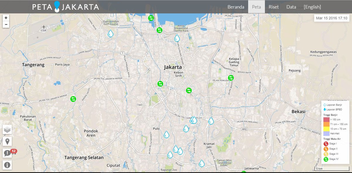 petabencana's tweet photo. Hati-hati tweeps yg sedang di jalan. Ada beberapa laporan genangan dari bagian selatan Jakarta. https://t.co/fTLB3Zocdr