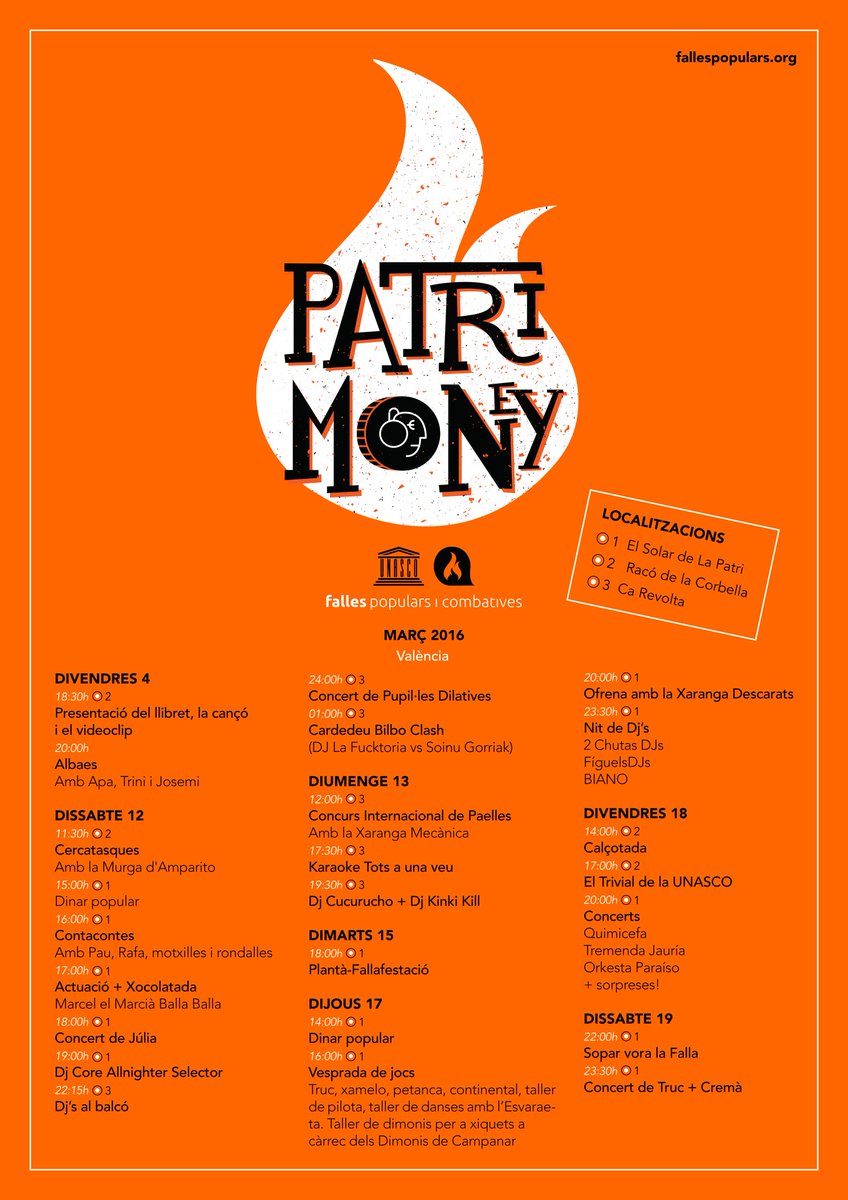 Cartell amb la programació de les #FPC16!

Per estar alerta de modificacions d'última hora:
fallespopulars.org