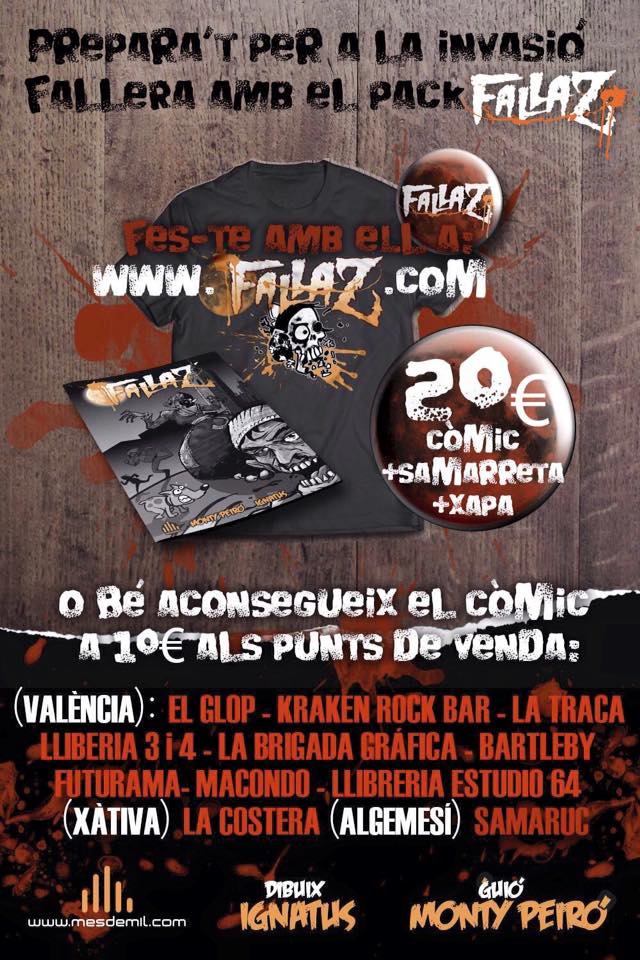 mesdemil's tweet photo. 15 de març: comencen oficialment les #Falles2016!
#FallaZ, el còmic, el regal perfecte per a estos dies de festa! https://t.co/BoVPGClzY7