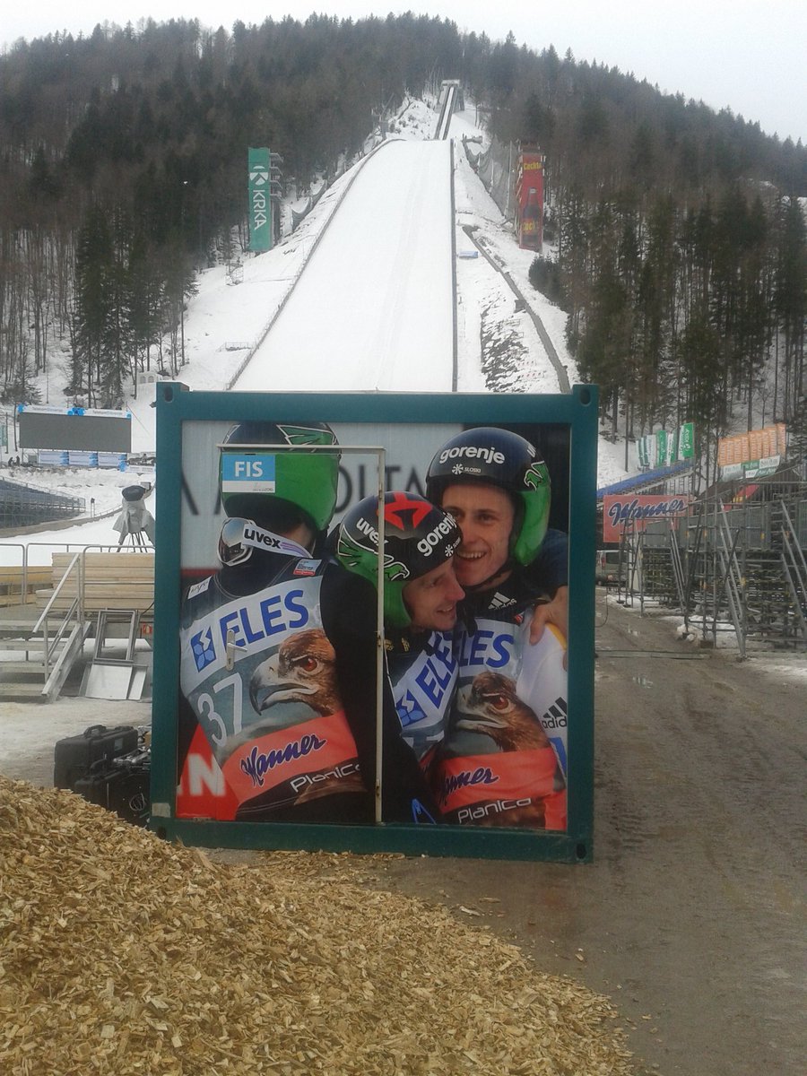 Danes se na sliki,od jutri bodo tu v zivo. Dajmo,orli! #Planica #orli #poleti