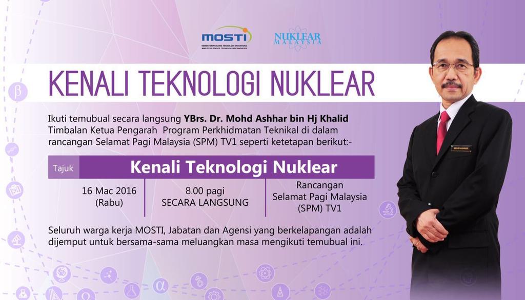 mimosmalaysia's tweet photo. Jom...kita kenali teknologi nuklear.@MyMOSTI #technology #mimosmalaysia https://t.co/eClPiWDDA0