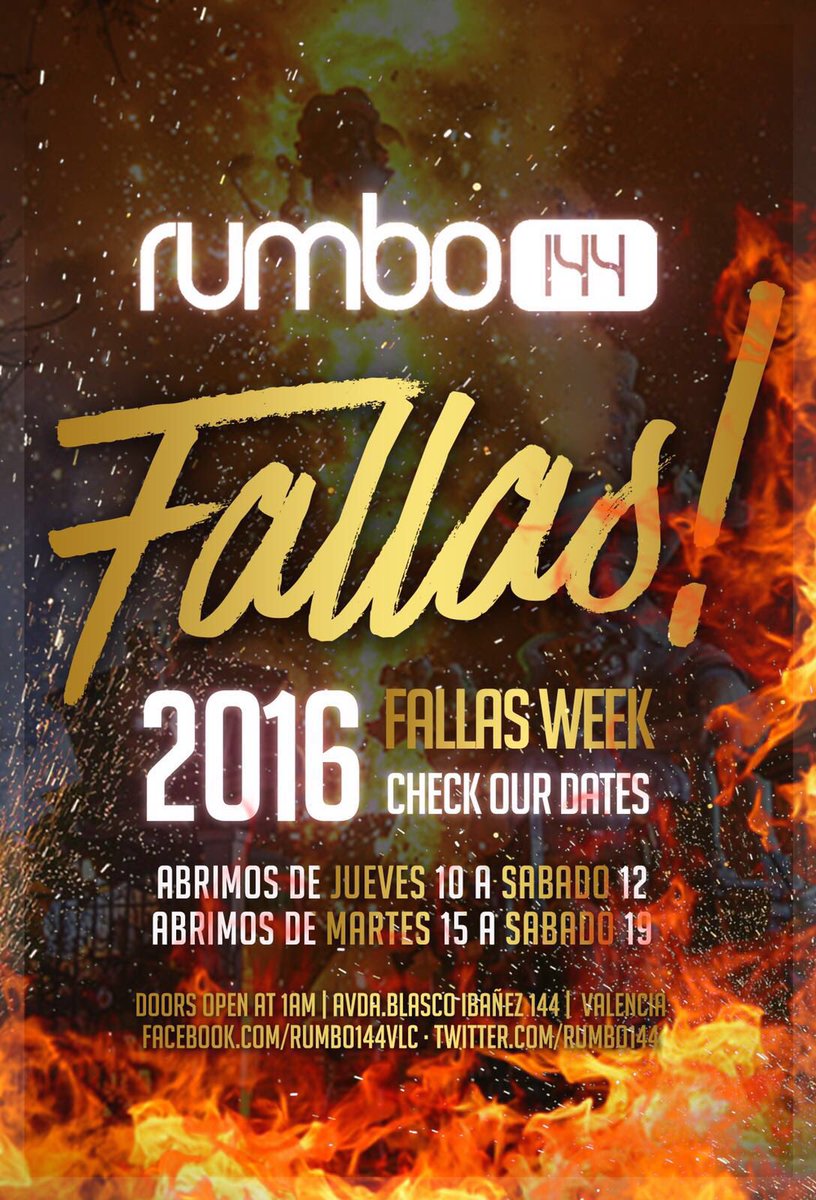 Hoy martes toca plantà y Rumbo144!! Listas y reservas VIP 606774282