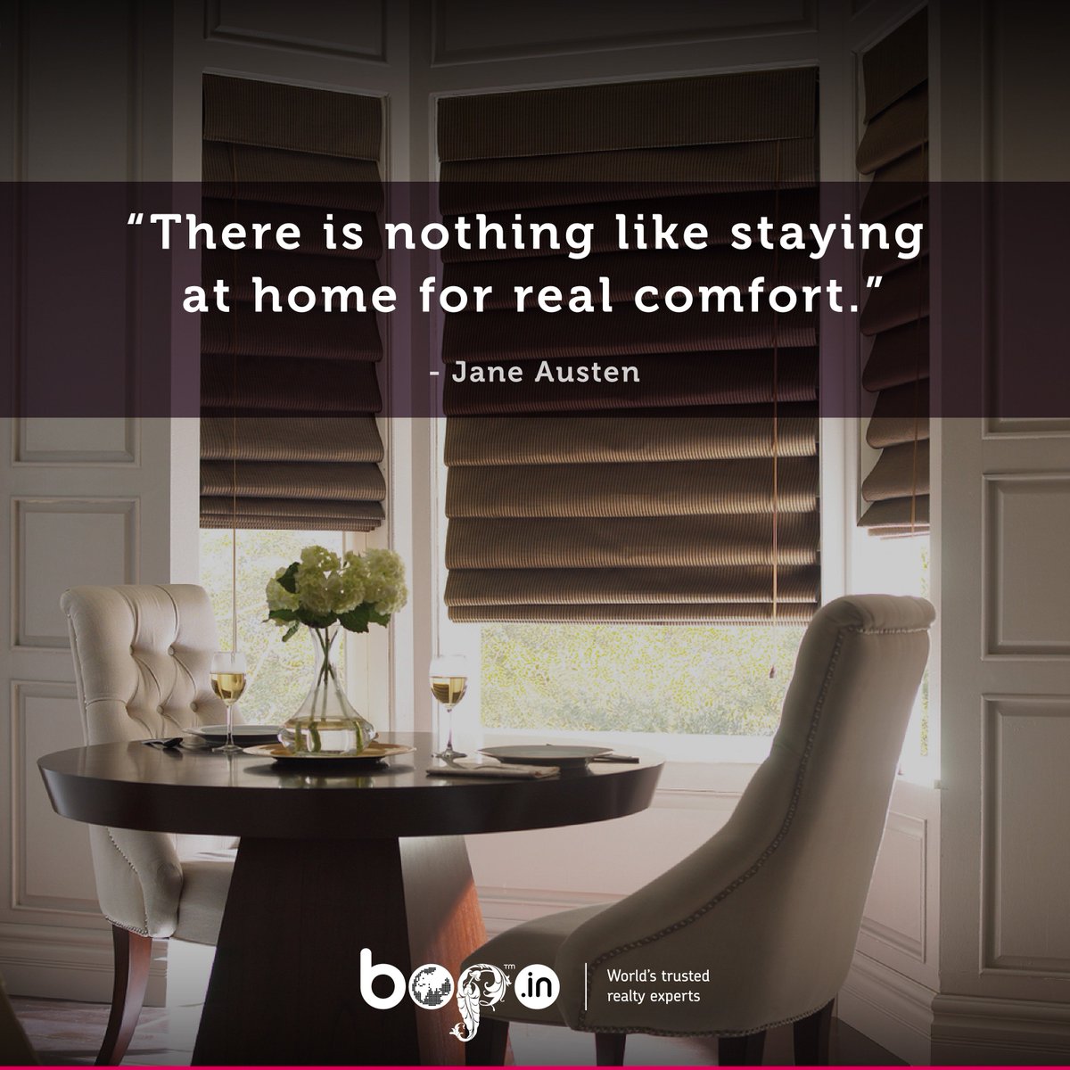 BOPGrp's tweet photo. “There is nothing like staying at home for real comfort.” - Jane Austen #HomeSweetHome #TuesdayThoughts https://t.co/OYZoKB8OaZ