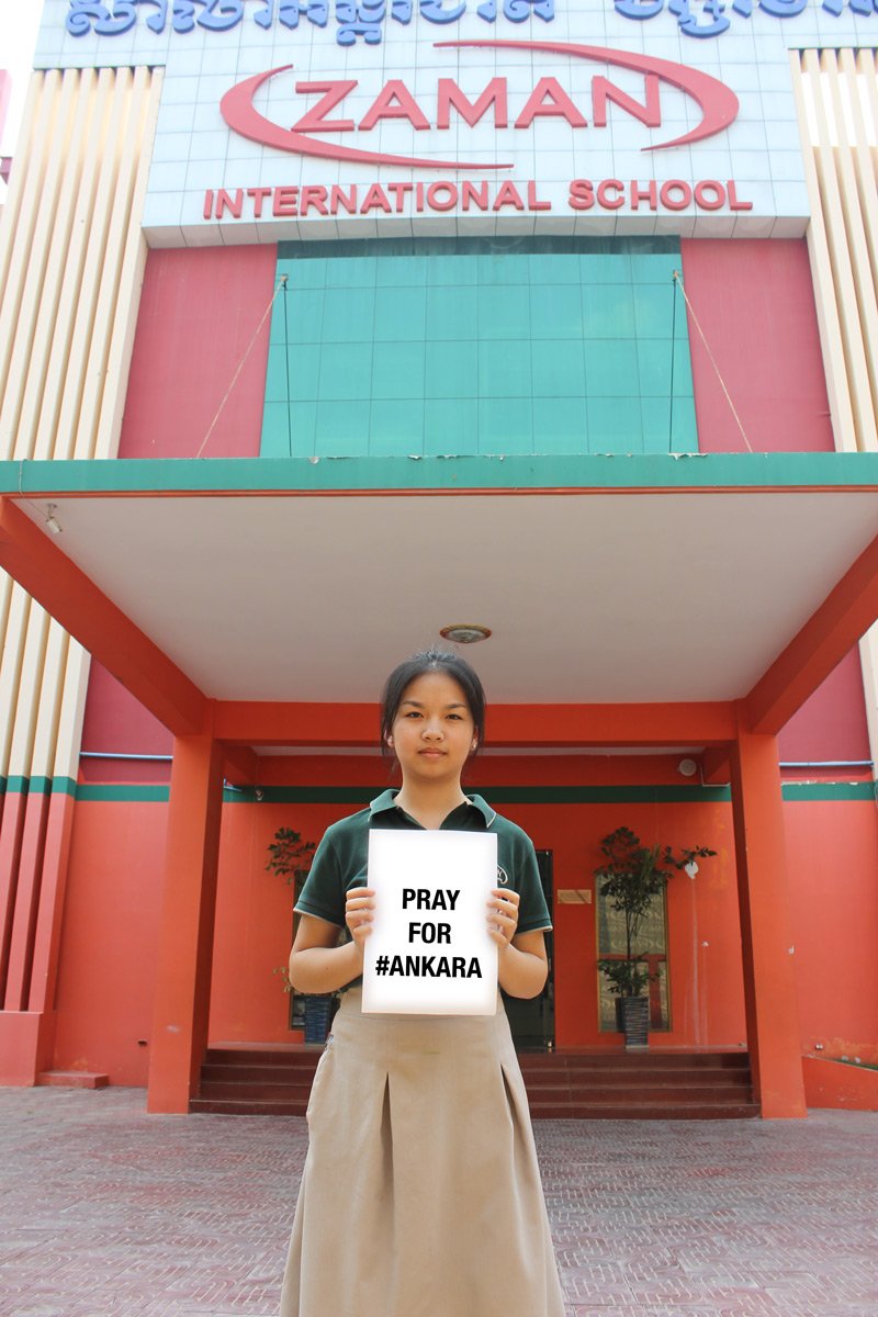 Cambodian students send condolences to Turkey after terror attack in #Ankara.
#PrayForAnkara #Cambodia #Kamboçya