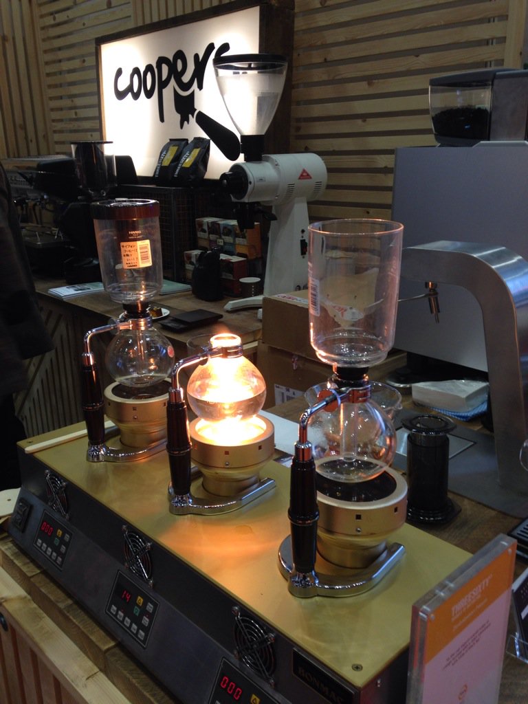 ThreeSixty Zimbabwean single origin being served through siphon <a href="/coopers_coffee/">Coopers Coffee</a> stand @NRBManchester