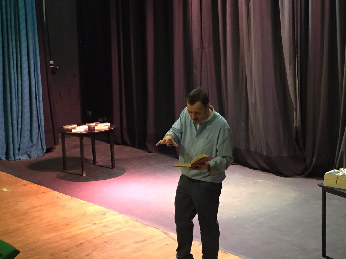 HounslowSLS's tweet photo. Hellbent with @anthony_mcgowan #htr16 audience is happily disgusted https://t.co/sWlPKJWE3S