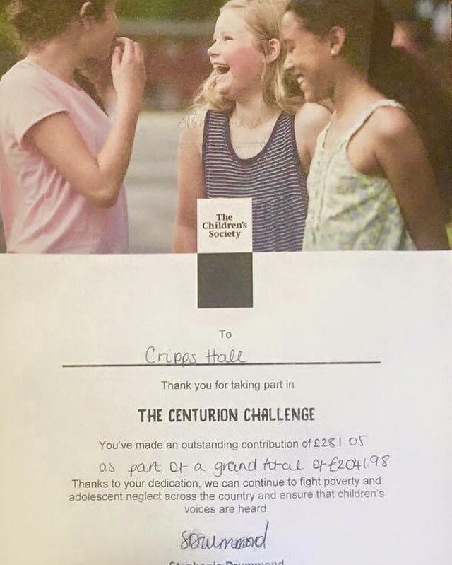CrippsKarni's tweet photo. we managed to raise £281.05 putting towards the grand total from UON of £2041.98 for The Centurion Challenge ☺️👏💪❤️ https://t.co/SLsXz34qwH
