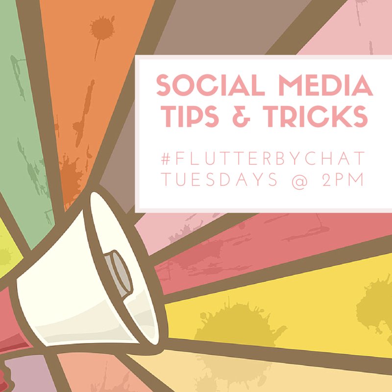 FlutterbyBarb's tweet image. Getting excited for #FlutterbyChat today!  I&apos;ll be sharing #SocialMediaTips and happy to answer your questions :-)