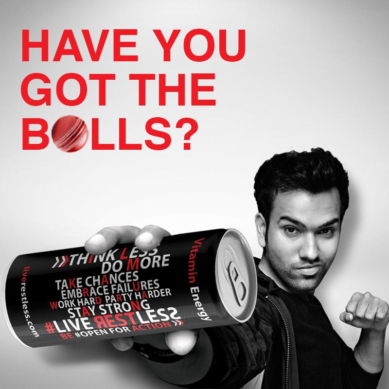 DrinkRestless's tweet photo. "Have you got the BALLS?" to bowl us out! #IndvsNZ #WT2016 @BCCI @ImRo45 #Hitman. I am #RESTLESS n #OpenForAction https://t.co/qv1j1P8tEJ