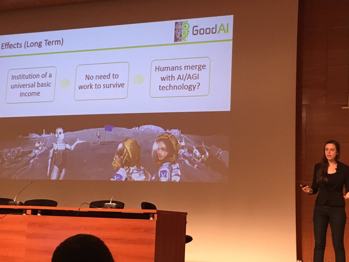 jkriggins's tweet image. &quot;Basic idea is that general #AI will work so you don&apos;t have to&quot; @GoodAIdev #papisconnect