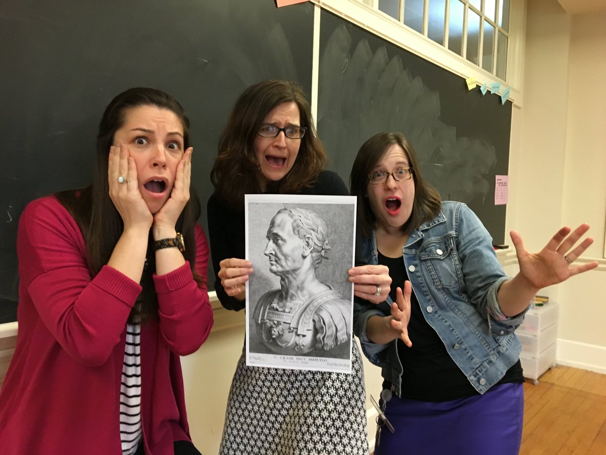 PennCharter's tweet photo. Today is a #GreatDayPC -- but not for Julius Caesar! #idusmartiae #BewareTheIdesOfMarch #PCLatin https://t.co/7JZCqmvg9Z