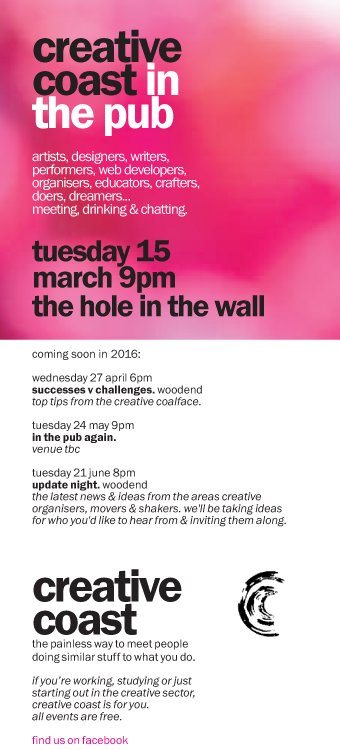 _creativecoast's tweet image. creative coast in the the pub. tonight at the hole in the wall, scarborough. all welcome.