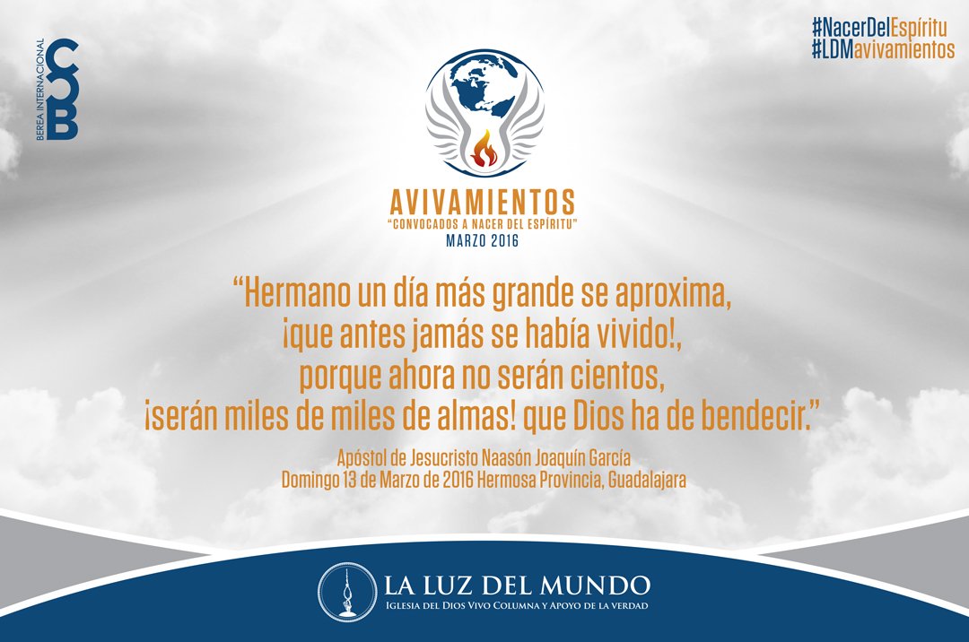 BereaInter's tweet photo. AVIVAMIENTOS

“Convocados a Nacer del Espíritu”

Marzo 2016

#NacerDelEspíritu
#LDMavivamientos https://t.co/akrTWBsEPq