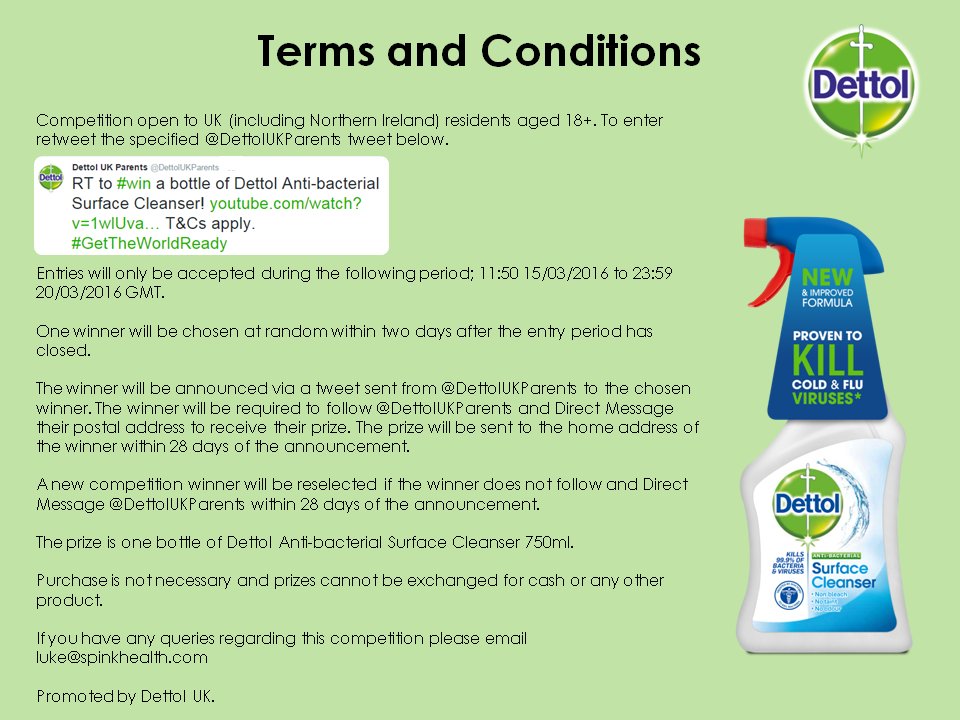 Competition T&amp;Cs. Good luck!
