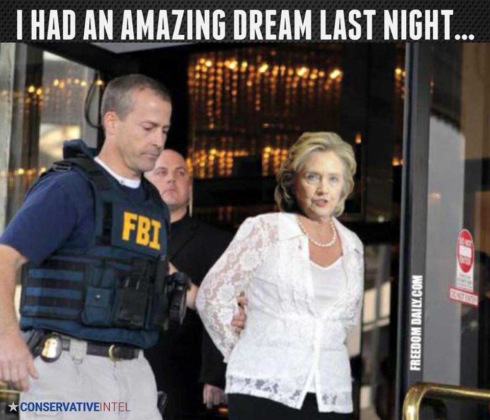 First Coast News (@firstcoastnews) on Twitter photo BREAKING NEWS ... 
FBI does it's job and takes Hillary into custody !! 
Yes, Dreams CAN come true !!! BREAKING NEWS ... 
FBI does it's job and takes Hillary into custody !! 
Yes, Dreams CAN come true !!!