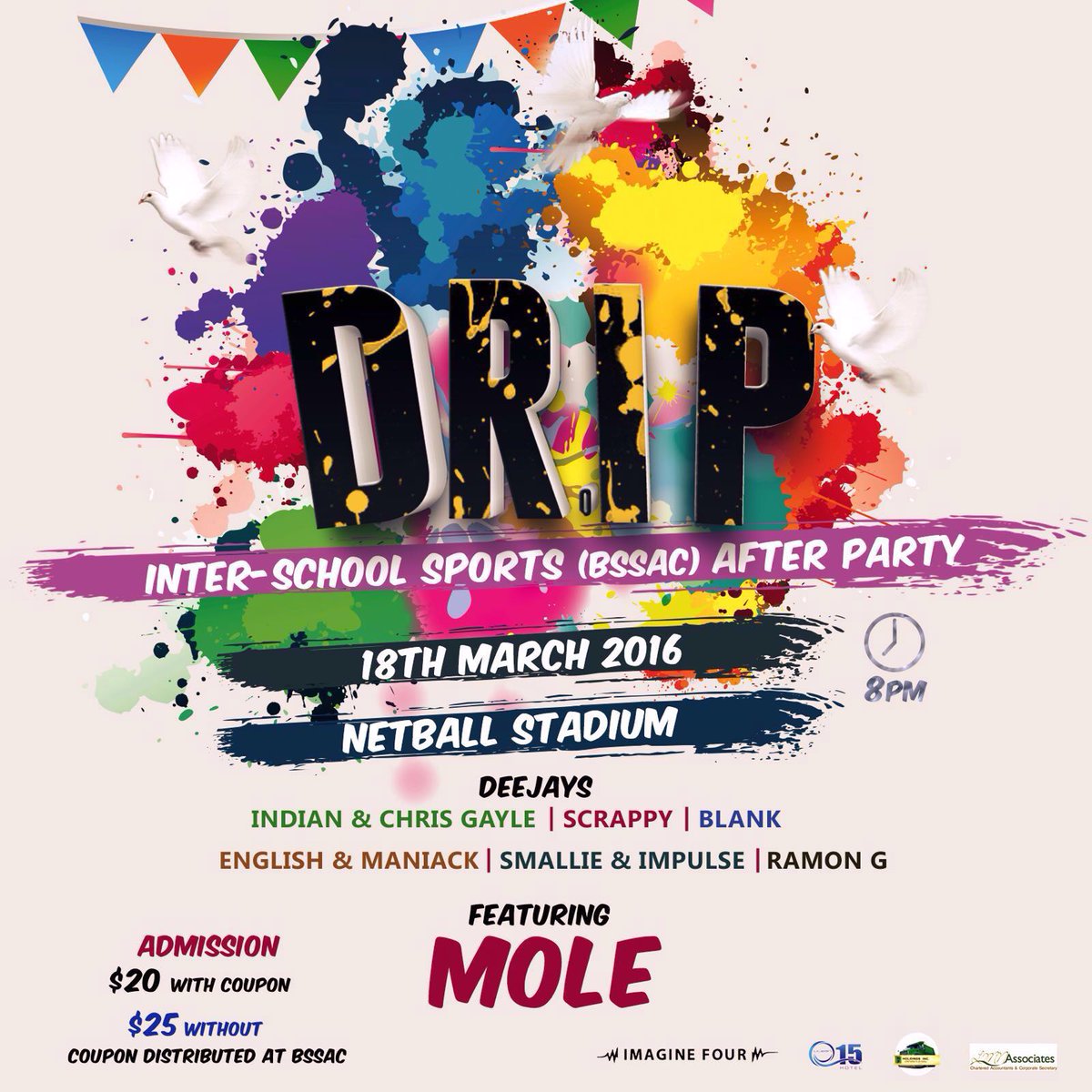 Djindian246's tweet photo. THIS FRIDAY MARCH 18TH 2016 IT'S ALL ABOUT DRIP THE (BSSAC) AFTER PARTY IN THE NETBALL STADIUM #GETDEY https://t.co/HijbqpuJ4a