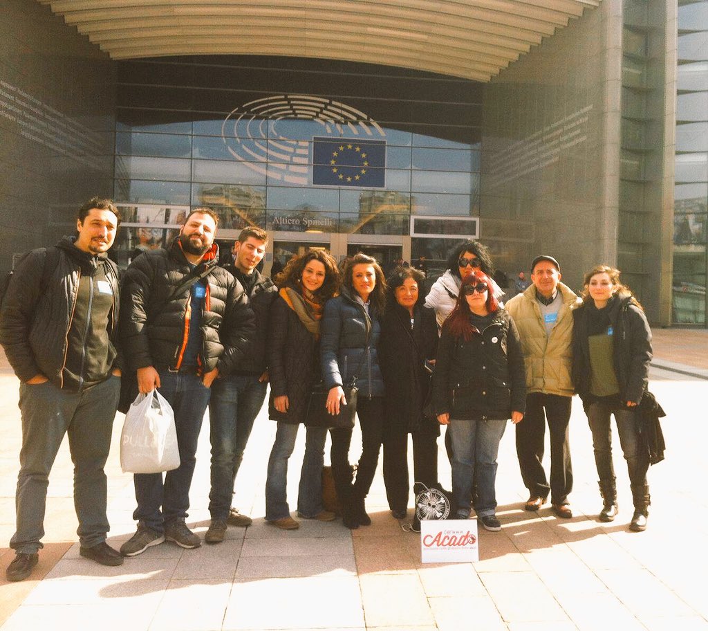 ACADItalia's tweet photo. #acadineurope la delegazione a #bruxelles @DinamoPress @PiazzapulitaLA7 @radiondadurto @Agenzia_Ansa @repubblicait https://t.co/7HzDziYbux