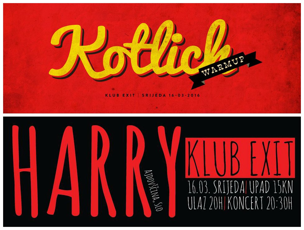 ExitOsijek's tweet photo. SUTRA!
18:00 - #kotlich
20:30 - HARRY https://t.co/kulmWQePLD