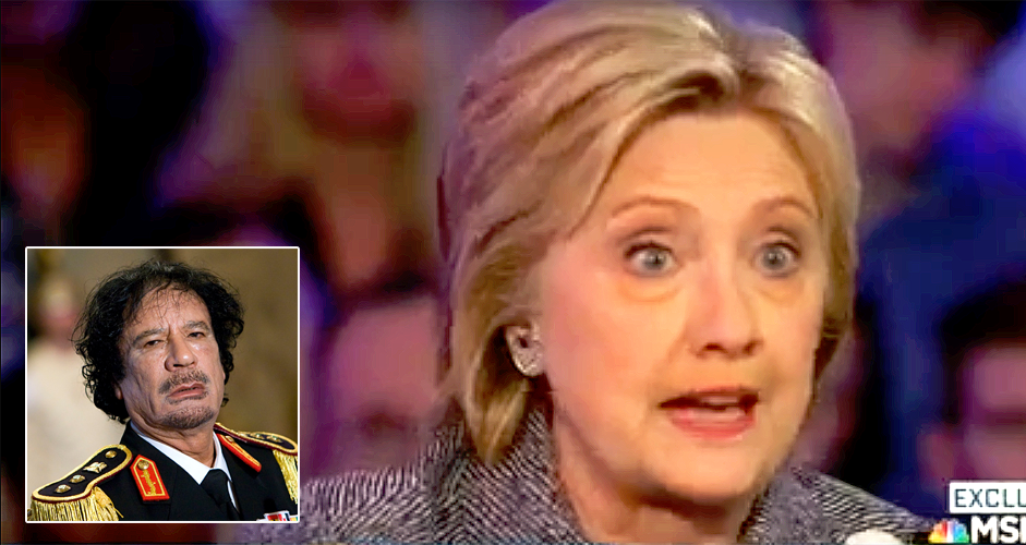 RickRWells's tweet photo. Lying Clinton Claims Nobody Died In Libya, Chaos Of Today Better Than Gaddafi https://t.co/XOuczgDvHO https://t.co/j0mRQT2UKv