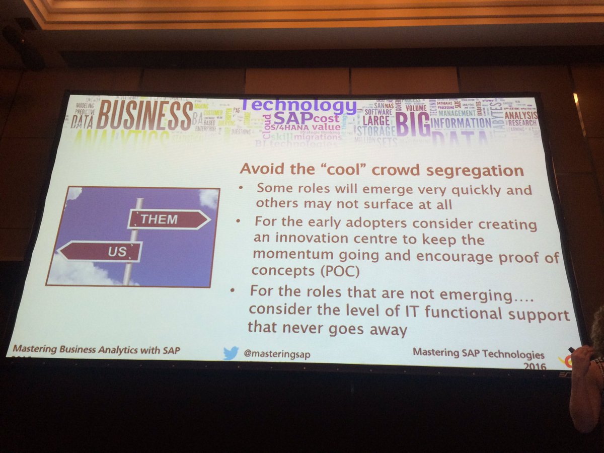 timoelliott's tweet photo. CSA: THE big problem with Gartner bi-modal term: easy to get us vs them situation... #bat16sa https://t.co/4zGCYgpuwO