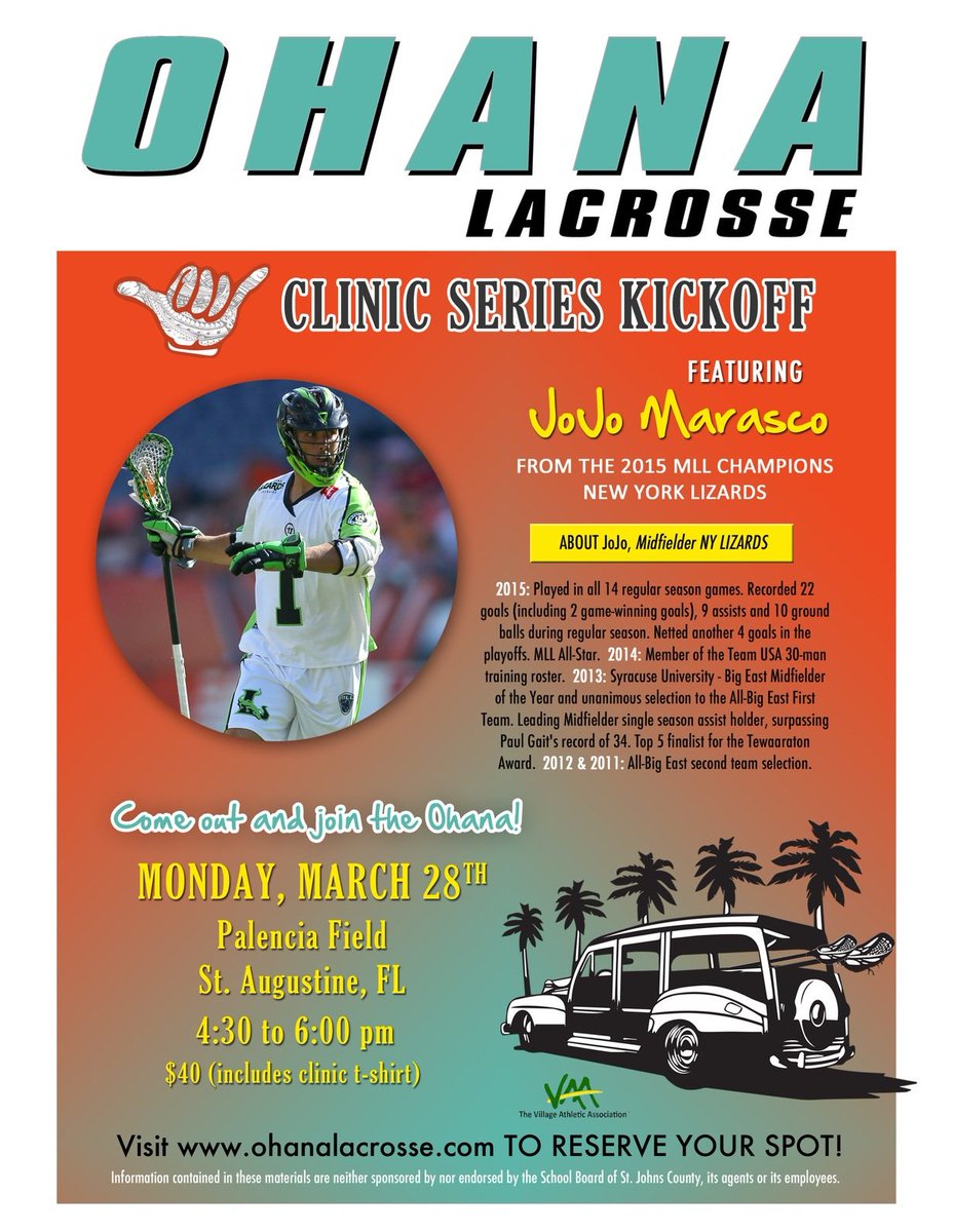 Reserve your Spot! Go to ohanalacrosse.com