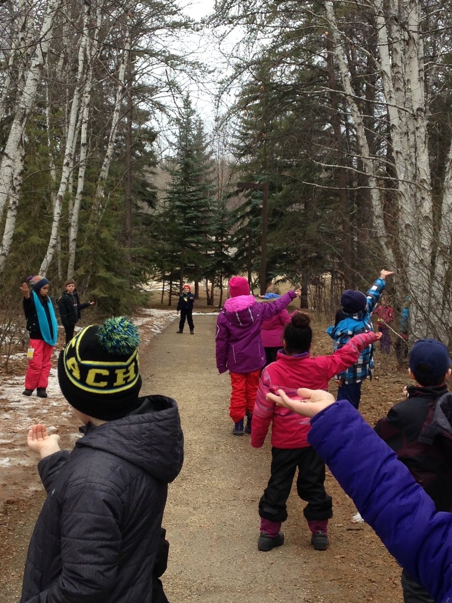 classpaulsen's tweet photo. Feeding chickadees right out our hands! Definitely a highlight of the day #GreenSchool #EPSB @MAKSchoolEPSB https://t.co/lowYibxWqG